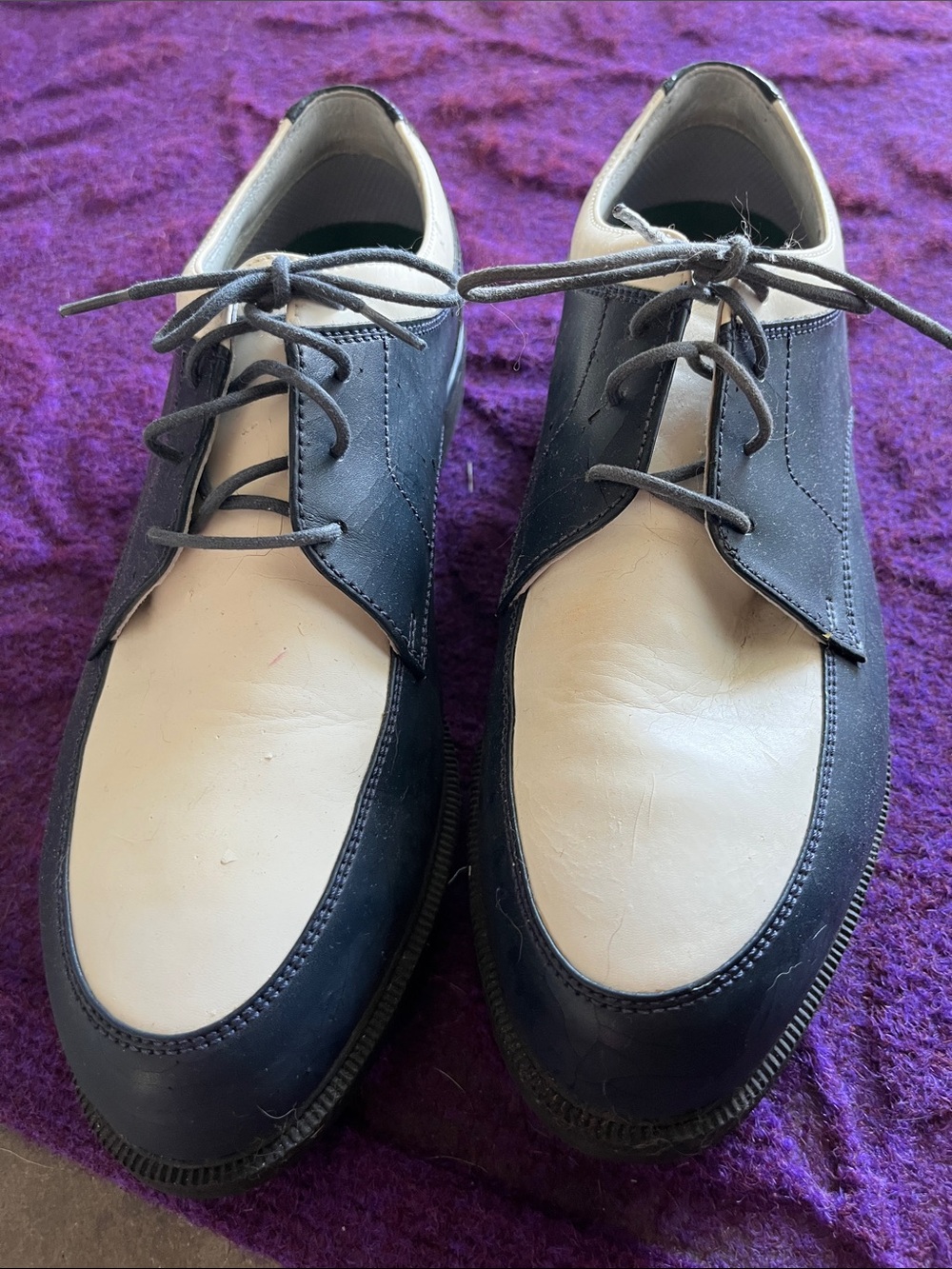 FootJoy Two-Tone Black and White Saddle Oxfords